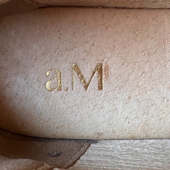 a.M Women's Size 9 Orange Leather Espadrilles Flats Mexico Comfort Casual - Picture 13 of 14